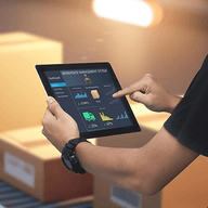 A man holding a tablet
