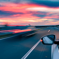 highway at sunset