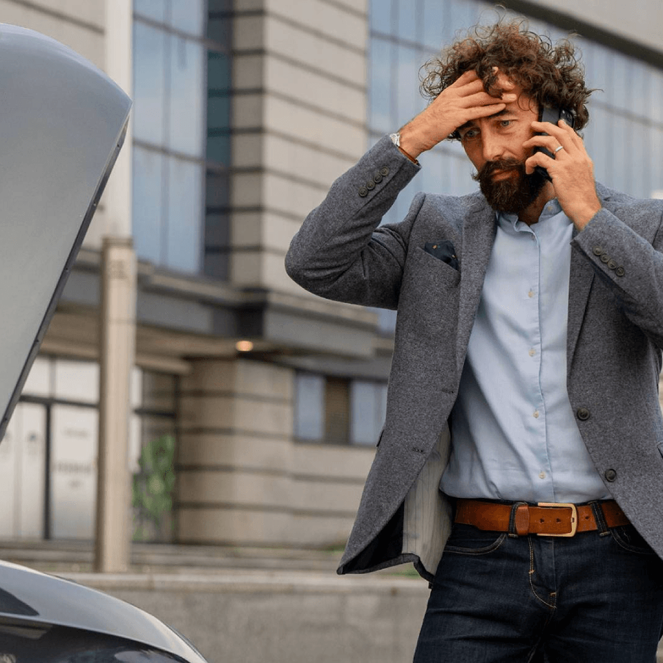 man frustrated