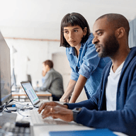 colleagues working together