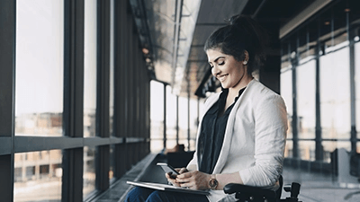 Woman looking at phone