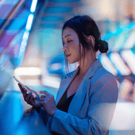 Woman using her phone