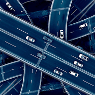 A web of road captured from above