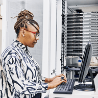 girl using her computer