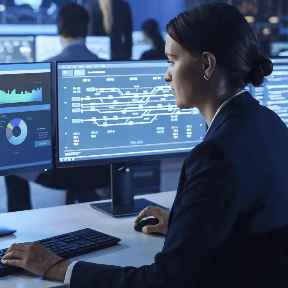 girl working using her computer