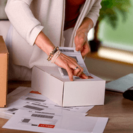 A woman inboxing