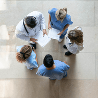 people working in healthcare
