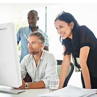 people working together