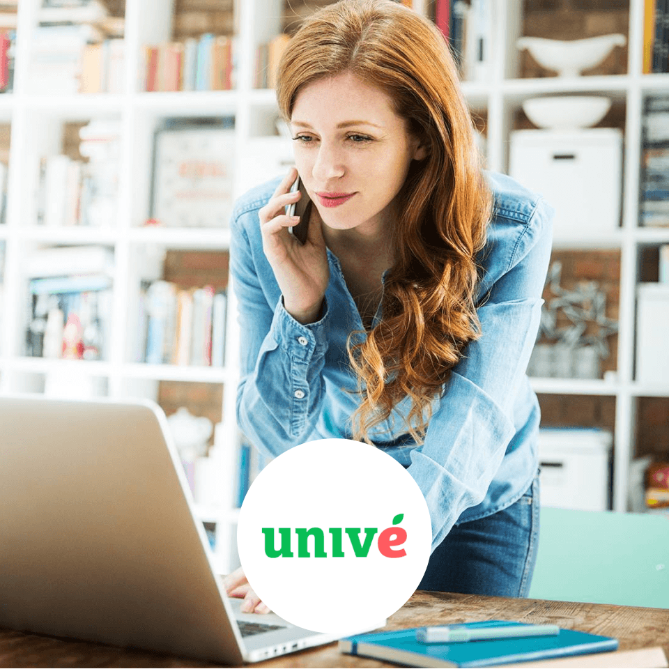 Woman using her computer