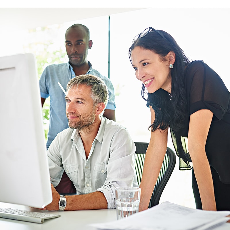 people working together