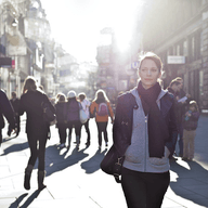 people walking in the street